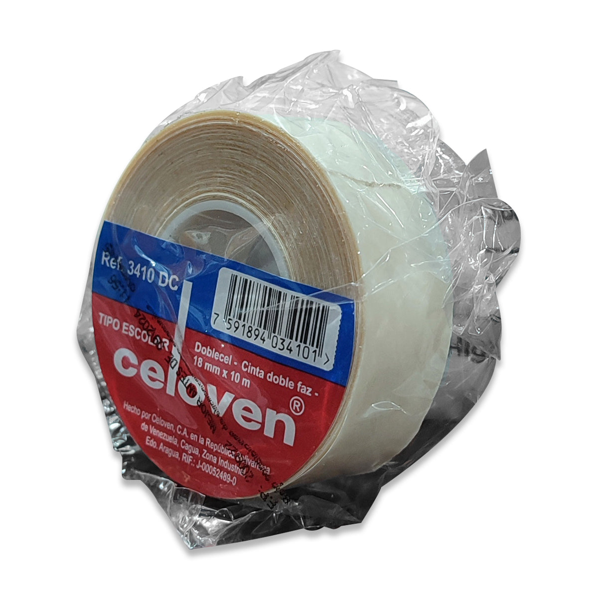 Doble Cel Cinta Doble Faz 3410-DC 18mm x 25m Celoven Vaso de 6 Unidades