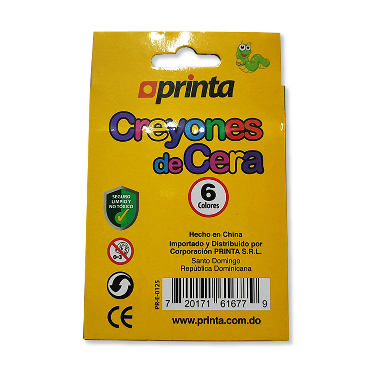 Creyones de Cera Printa de 6 Colores