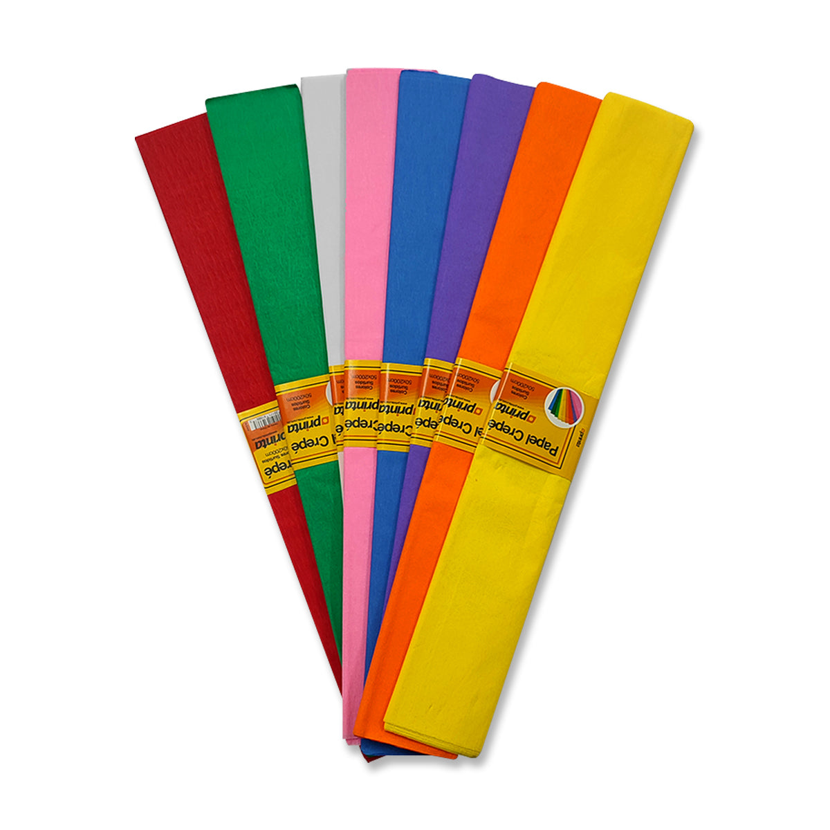 Papel Crepe 8 Colores Printa PR-E-0114