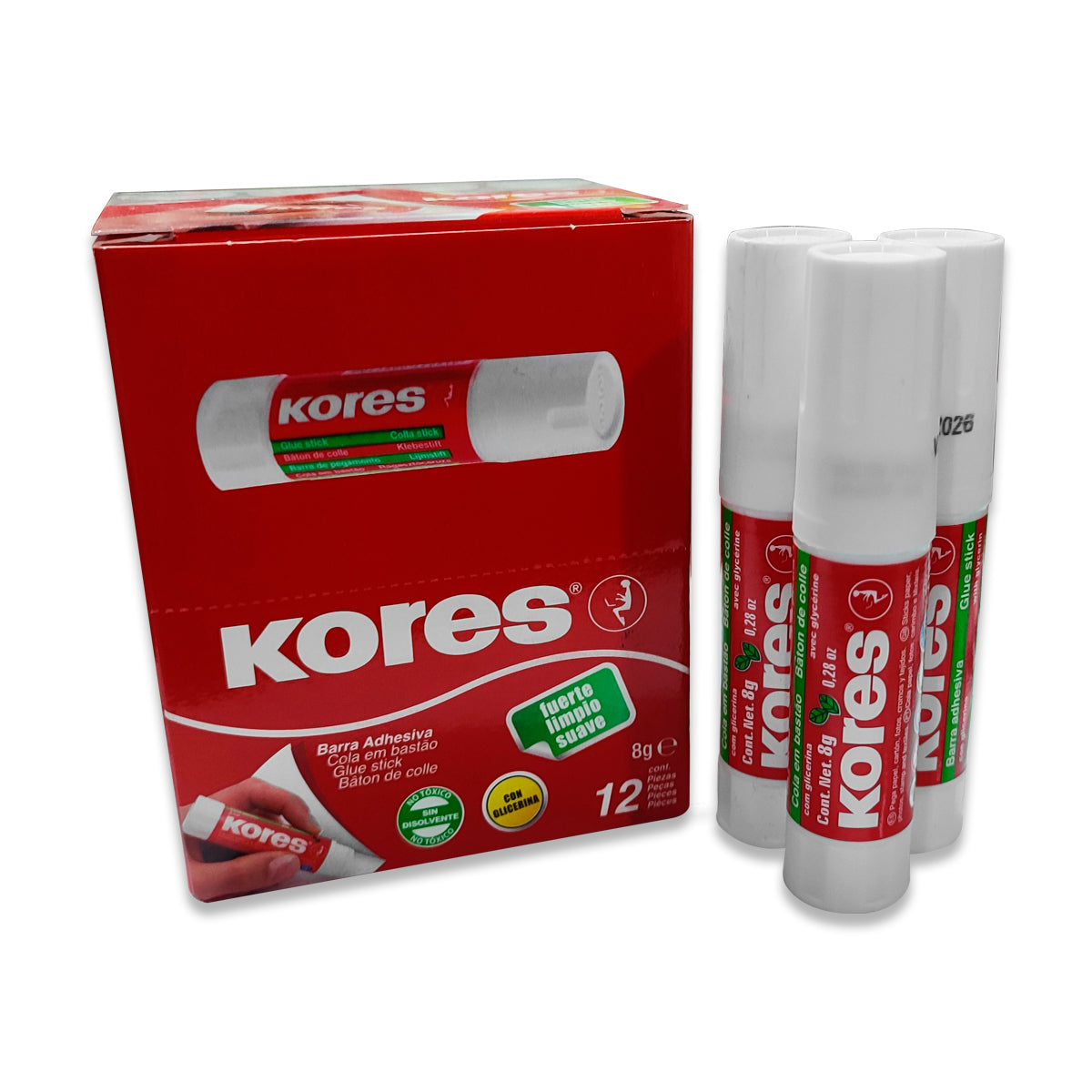 Pega en Barra Kores 8g 12 Unidades