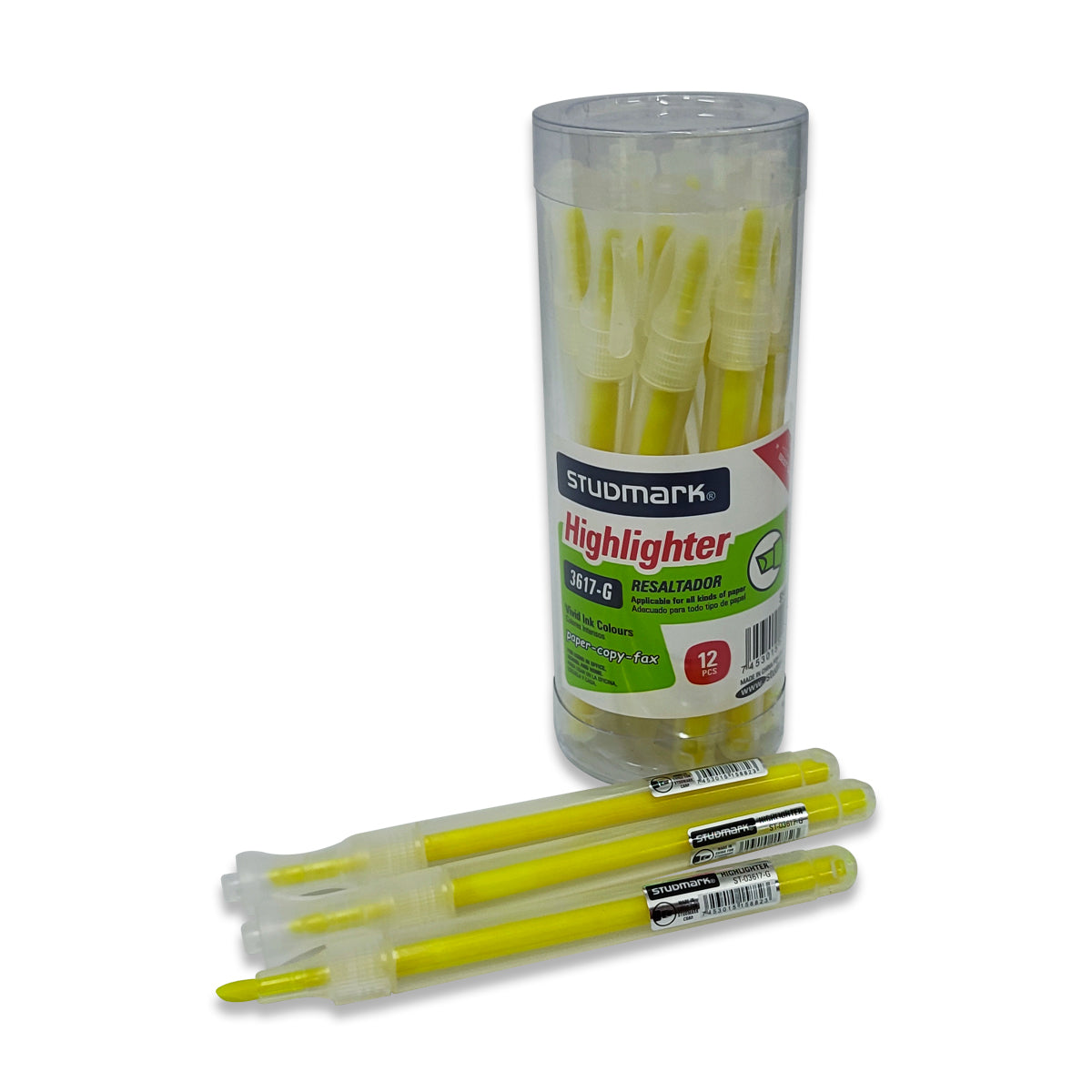 Resaltador Amarillo 12 Unidades Studmark 3617-G