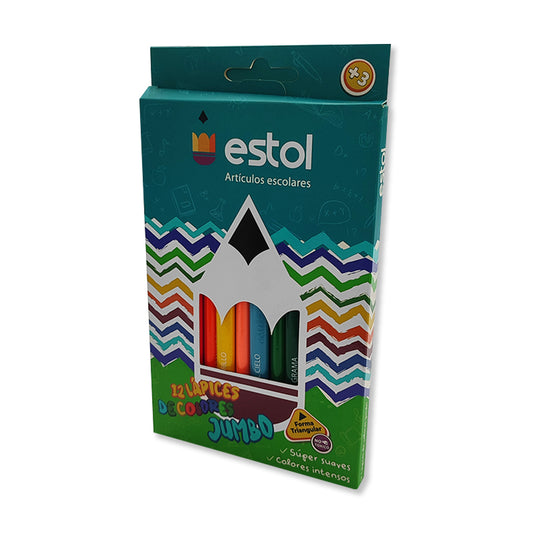 Colores Jumbo Estol de 12 Colores