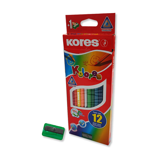 Colores Kores de 12 Colores con Sacapuntas