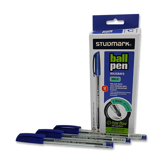 Bolígrafo Studmark ST-03101-C Color Azul Caja de 12 Unidades