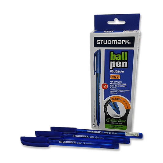 Bolígrafo Studmark ST-03102-C Color Azul Caja de 12 Unidades