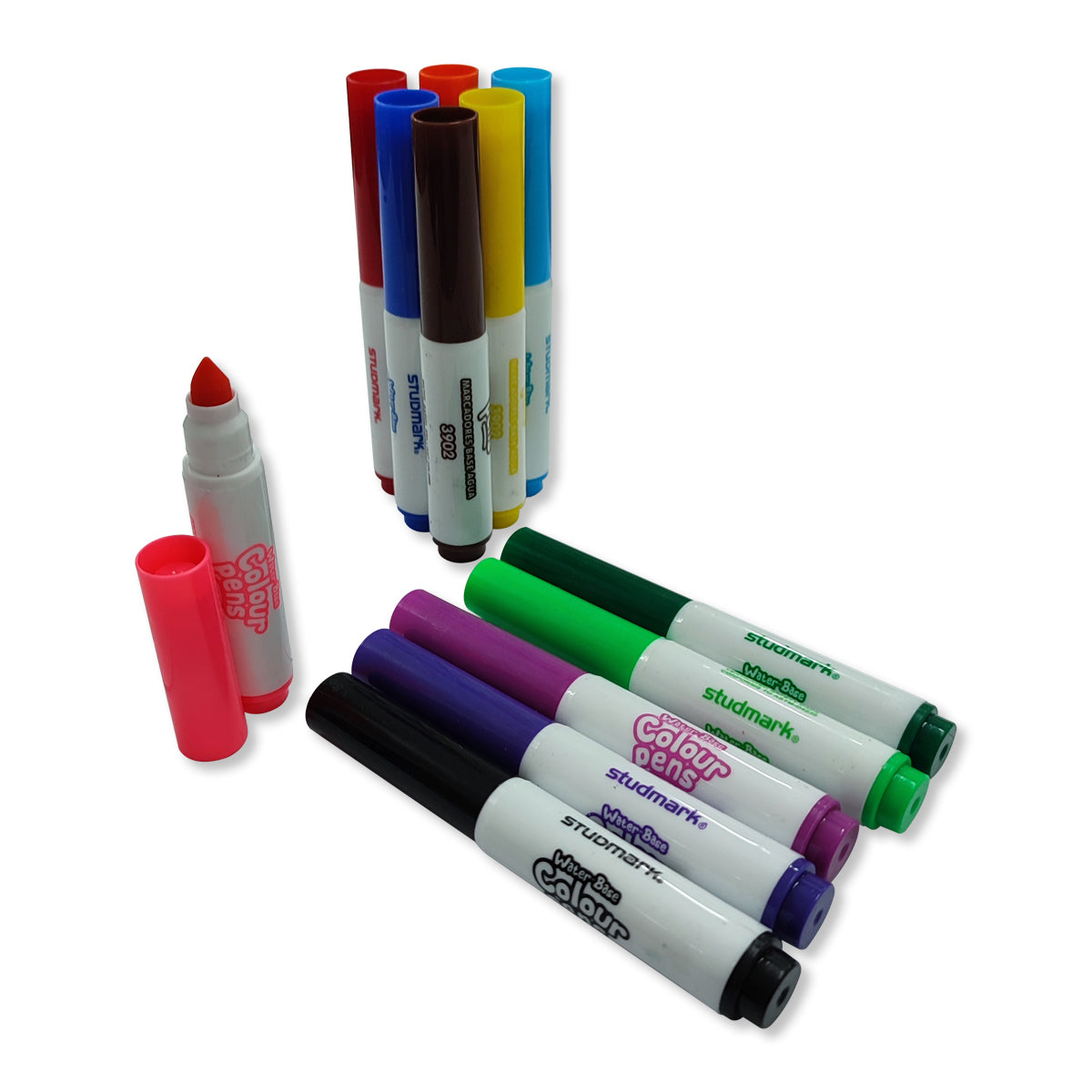 Marcadores Base Agua 12 Colores Studmark - 3902