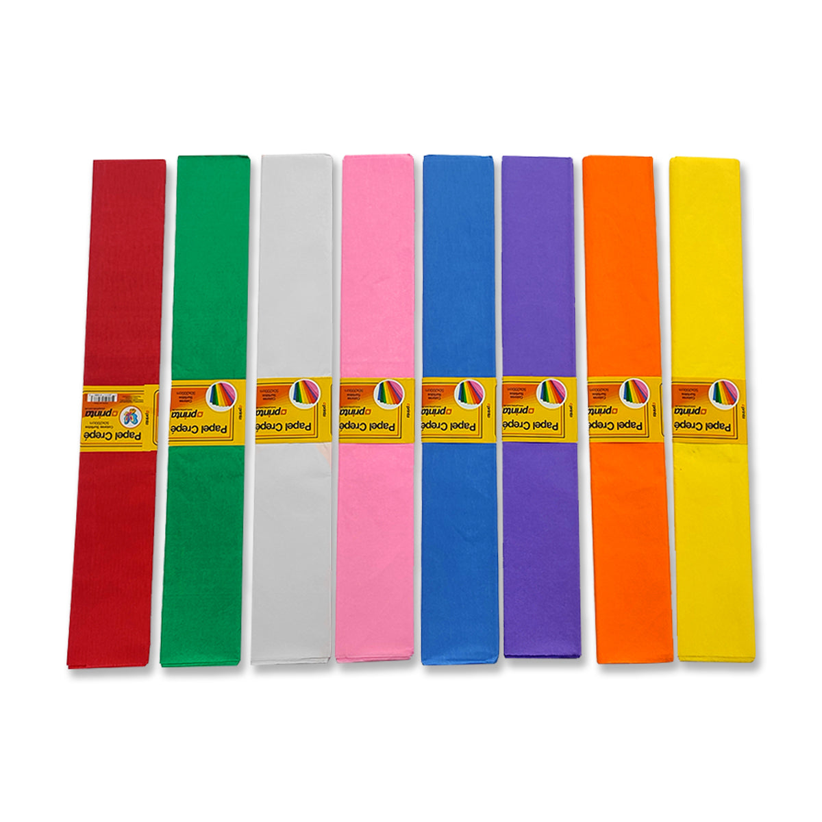 Papel Crepe 8 Colores Printa PR-E-0114