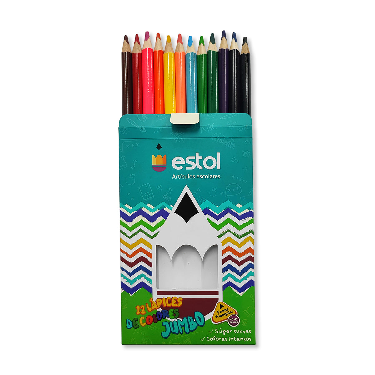 Colores Jumbo Estol de 12 Colores