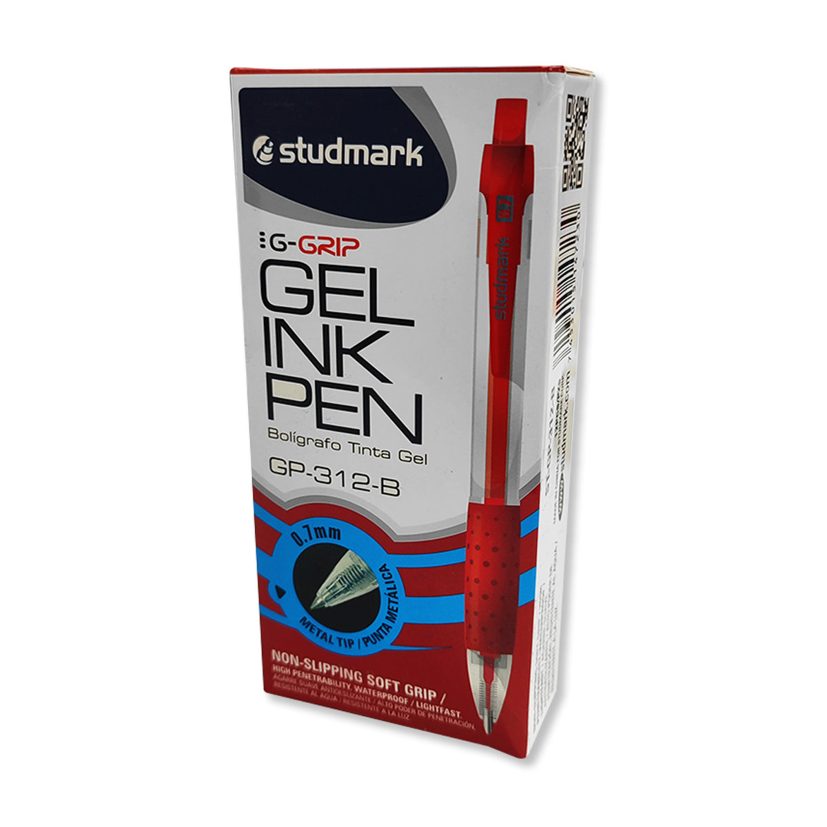 Bolígrafo Retractil Studmark GP-312-B Rojo Caja de 12 Unidades