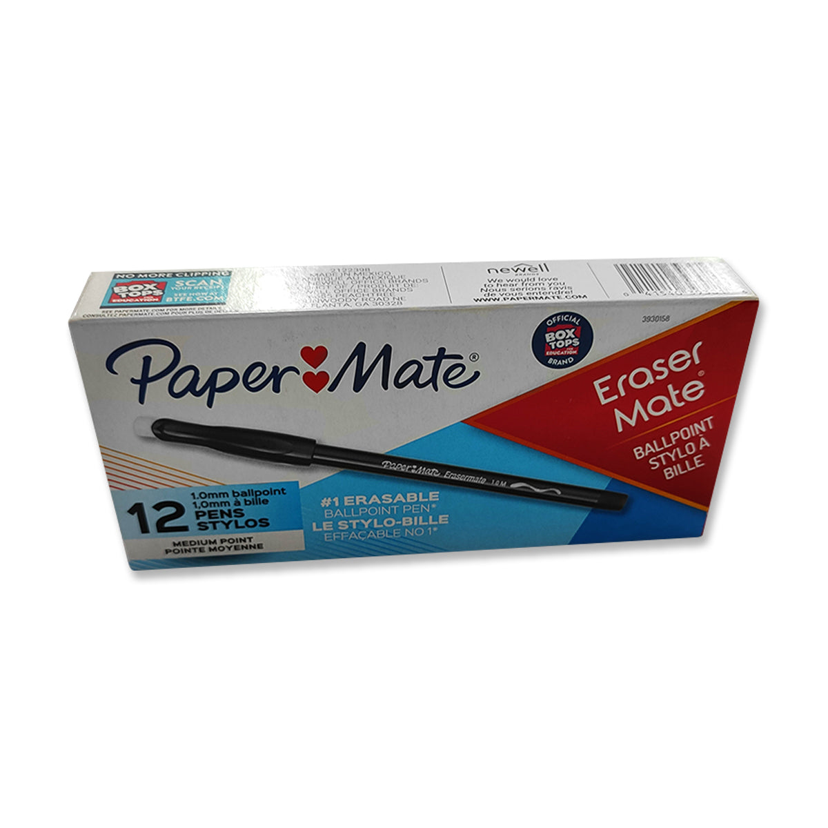 Bolígrafos Paper Mate con Borra Negro Caja de 12 Unidades