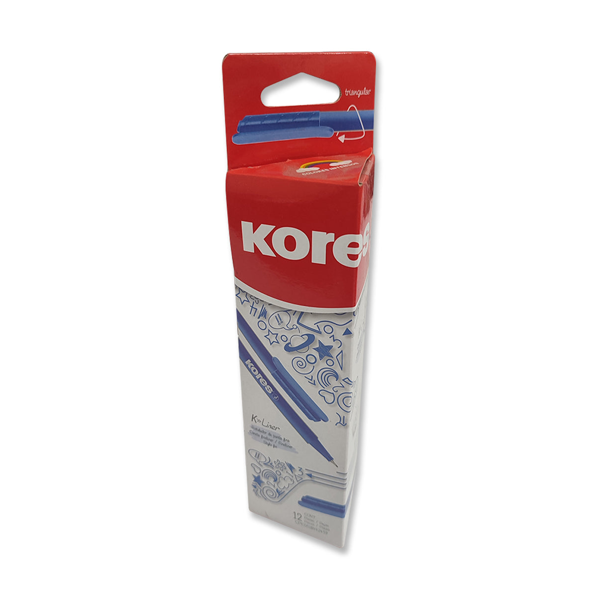 Rotulador Kores K-Liner Azul Caja de 12 Unidades