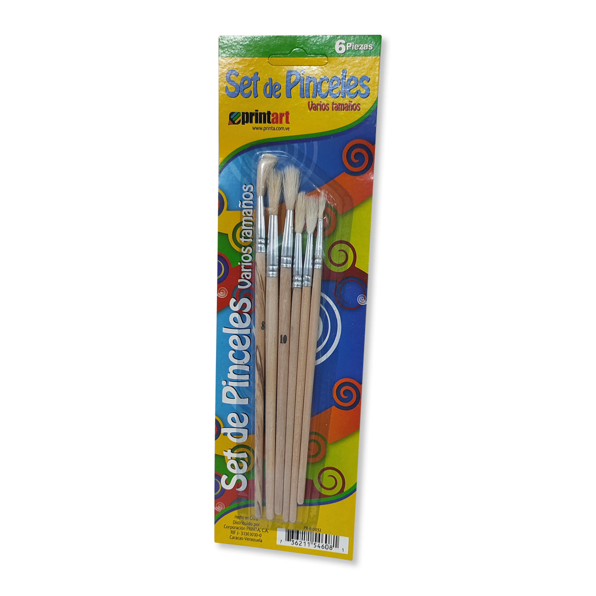 Pinceles Printart Set de 6 Und - PR-E-0032