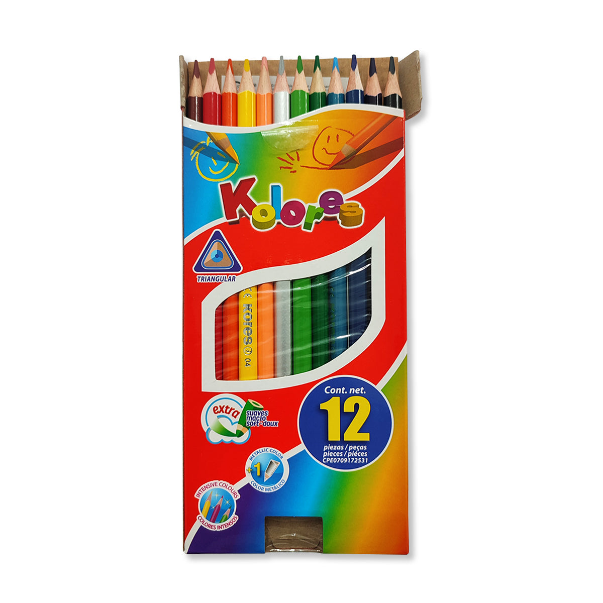 Colores Kores de 12 Colores con Sacapuntas