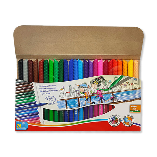Marcadores de Colores Punta Fina Kores 24 Colores