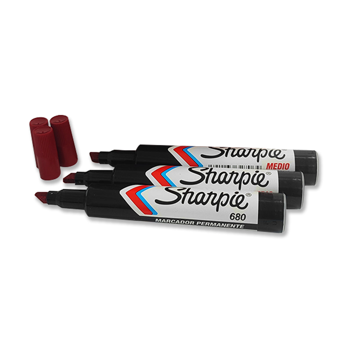 Sharpie Color Rojo Marcador Permanente Sharpie 680 color Rojo 12 Unidades – Mas Papel