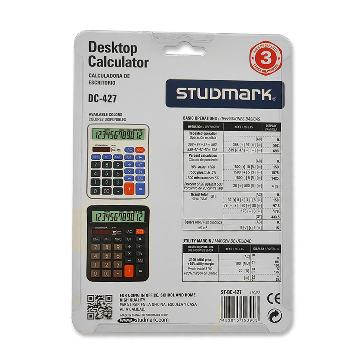 Calculadora 12 Digitos Studmark DC-427