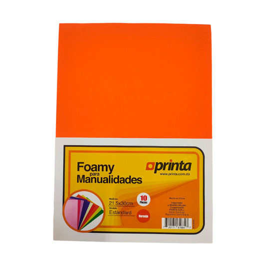 Foami Printa color verde - PR-E-01270 10 piezas